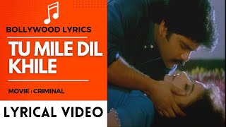 Tum Mile Dil Khile Lyrics | Alka Yagnik | Criminal | Nagarjuna | Manisha Koirala