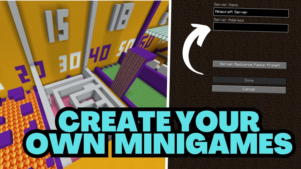 How To Create Your Own Minigames In Minecraft Quick Tutorial Youtube