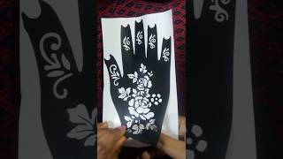 Mehndi Hack Beautiful Design ni 2 mins Diy Mehandi Tattoo Stencils #shorts