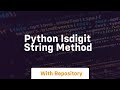 Python isdigit string method