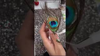 Peacock Feather Encapsulated Nail Art 🦚💅🏽 ريشة