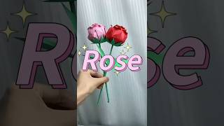 Rose 장미꽃#diy #kids#creative #decoration#shorts #origami #paperflower  #handmade #핸드메이드 #아이놀이#종이접기