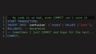 COMMIT, AUTOCOMMIT, and ROLLBACK in MySQL
