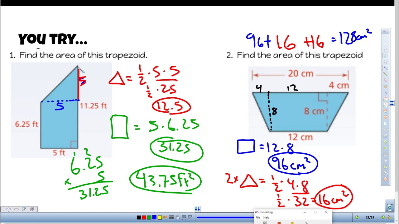 Lesson Plan On Kites And Trapezoids