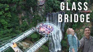 Glass bridge China | Facing fear of heights | Gulongxia Qingyuan city Part 2