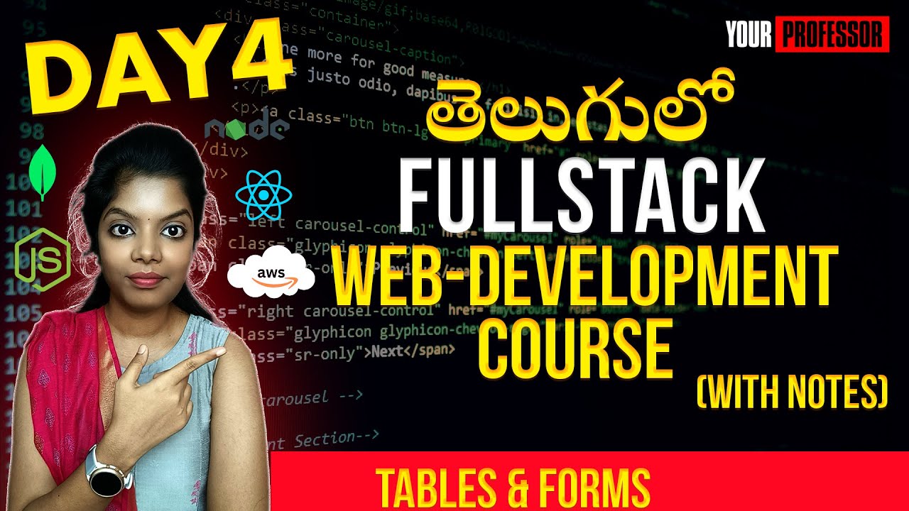 Fullstack Webdevelopment Course Day 4 Tables Forms With Notes