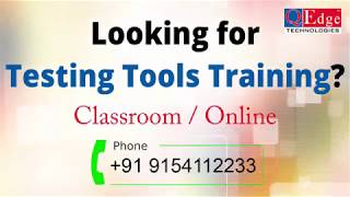 Testing Tools Training | Hyderabad | Bangalore | Pune | India | USA