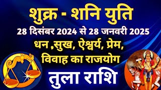 तुला राशि - शुक्र राशि परिवर्तन प्रभाव/ 28 दिसंबर 2024 से 28 जनवरी 2025/ शुक्र शनि युति का फल