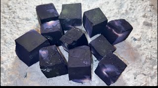 Fresh Glassy Gym Chalk Cubes - Dyed Midnight Blue 🌒 #asmr #gymchalk #satisfying #relax