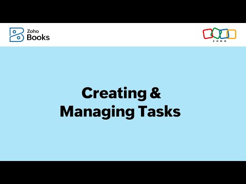 Create and Manage Tasks – Zoho Books