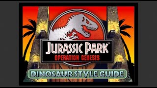 Jurassic Park: Operation Genesis Dinosaur Style Guide