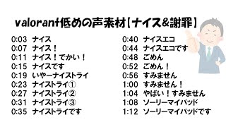 valorantで使える低めの声素材【サンプルボイス】(ナイス/謝罪)