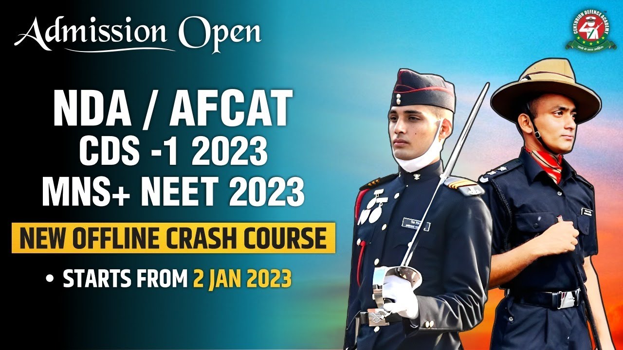 CRASH COURSE ADMISSION ALERT- NDA, MNS, CDS, AFCAT 2023 New Batch ...