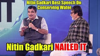 Nitin Gadkari Best Speech On Conserving Water | #MissionPaani | Amitabh Bachchan