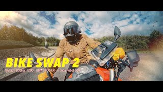 Bike Swap 2 -  Onboard the BMX F900 XR and Honda Rebel 500