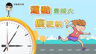 【邱醫幫你瘦】運動量越大，減肥速度越快？