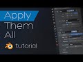 Apply Modifiers to multiple objects | Blender tutorial