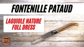 Fontenille Pataud Laguiole Nature Pocketknife. Raindrop Damascus and Mammoth. Fablades Full Review