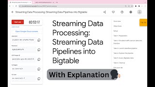 Streaming Data Processing: Streaming Data Pipelines into Bigtable || #qwiklabs || #googlecourses