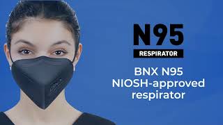 BNX Vertical Bi-Fold Over the Head N95 Mask Respirator Overview H95 / H95B / H95W