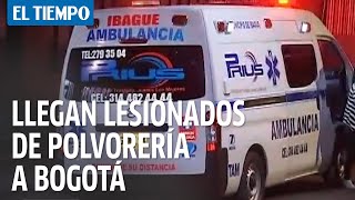 Llegaron cinco de los lesionados por explosión de polvorera a Bogotá