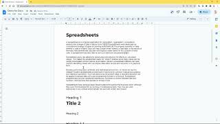 Using Formatting styles in Google Docs