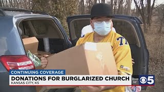 Donations for burglarized church