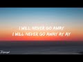 c bool never go away lyrics