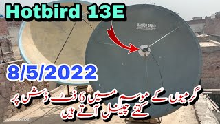 Hotbird 13E Satellite New update latest channel list on 6 feet dish 8/5/2022.