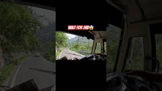 Extreme dangerous hilly roads bus driving🔥😱| Hyper skilled driving| #youtubeshorts #viral #shorts