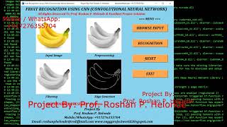 Fruit Recognition Using CNN Python Project With Source Code Fruit Detection Using CNN Python Project