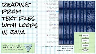 Reading from a text file with loops in Eclipse; Intro Java course Lesson 4 Video 7