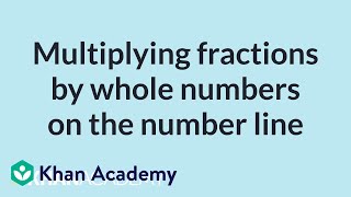 Multiplying fractions by whole numbers on the number line