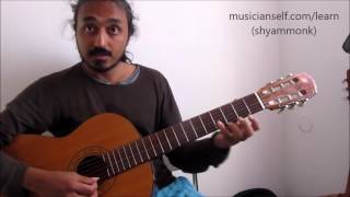 How To Alaipayuthe Guitar 01: Indian Raga Slides as it is Sung, Notes, Notation