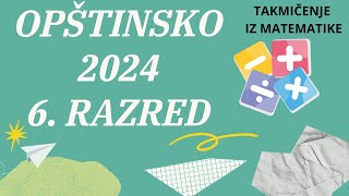 6 razred opštinsko 2024