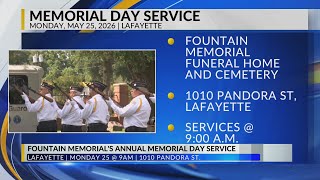 Fountain Memorial's Annual Memorial Day Service