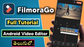 FilmoraGo app Tutorial |  FilmoraGo editing Telugu | filmorago
