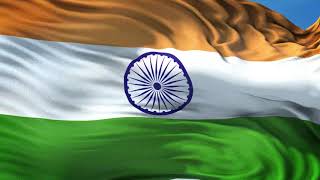 India Flag 5 Minutes Loop - FREE 4k Stock Footage - Realistic Indian Flag Wave Animation