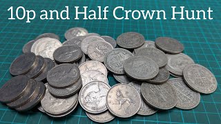 Massive Silver Half Crown \u0026 10p Coin Hunt