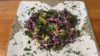 How to make a sweet, spicy and savory coleslaw - red cabbage salad