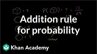Addition rule for probability | Probability and Statistics | Khan Academy
