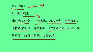 张伟光阳宅风水教学课程 65  八宅门主灶断语