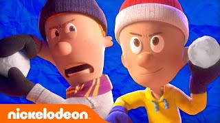 Big Nate Starts a SNOWBALL FIGHT! ☃️ | Nickelodeon Cartoon Universe