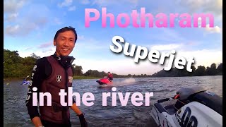 Superjet in the river Photharam (full clip) #flat water#Thailand river#jetski#เจ็ตสกี #เจ็ตยืน