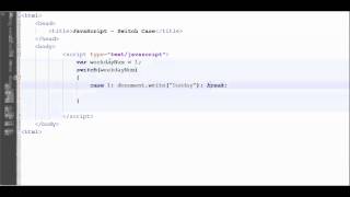 JavaScript Tutorial #10 - Working with Switch Case Structure