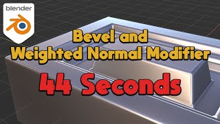 Bevel and Weighted Normal Modifier Quickie (in 44 Seconds) - Blender 2.8x