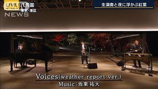 報ステ新テーマ『Voices』天気版を特別紅葉生演奏(2021年11月30日)