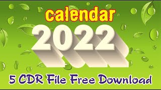 Calendar 2022 | 5 CDR File Free Download | Calendar 2022 Free CDR File | Decent Graphic