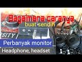 cara membuat /memperbanyak monitor Headphone, pakai amplifier headphone stereo... ochiem channel