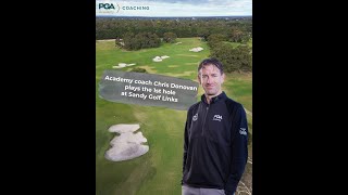 Academy coach Chris Donovan shows you how to play the first hole at Sandy Golf Links